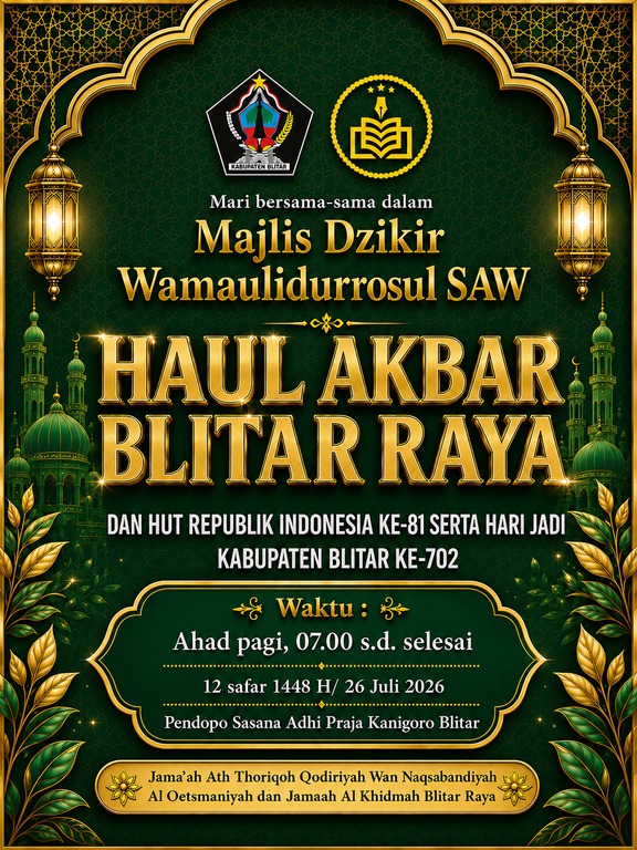 Blitar - Majlis Dzikir Maulidurrasul SAW & Haul Akbar Biltar Raya